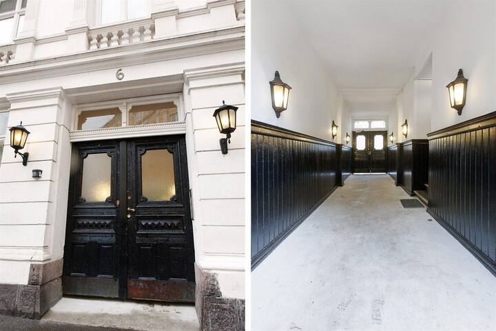 Artsy flat with chandeliers and fireplace gallery image 4