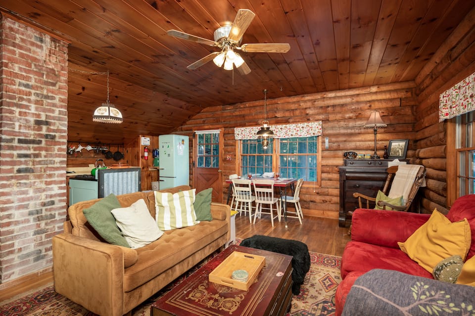 A log cabin on a small pond near Reid State Park, Georgetown, Maine, United States, photo 5 of 10