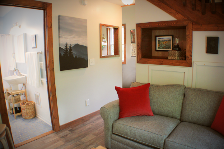 Living room and bath