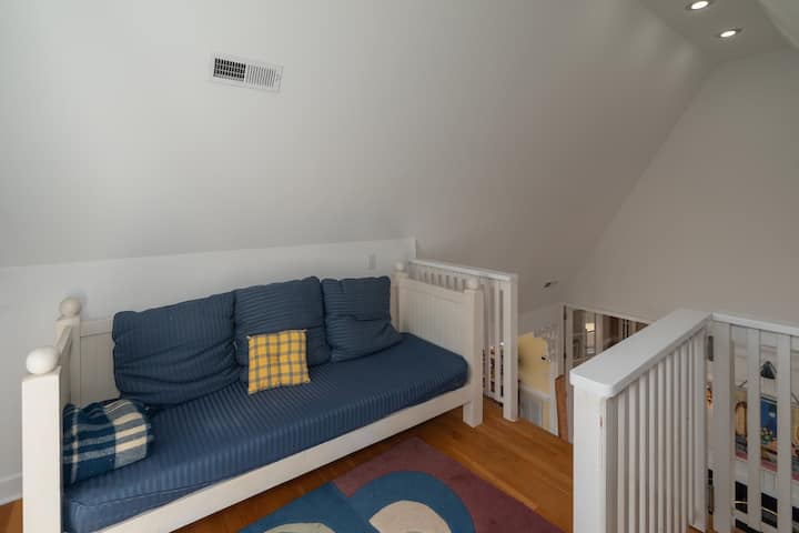 The daybed is located in the loft.