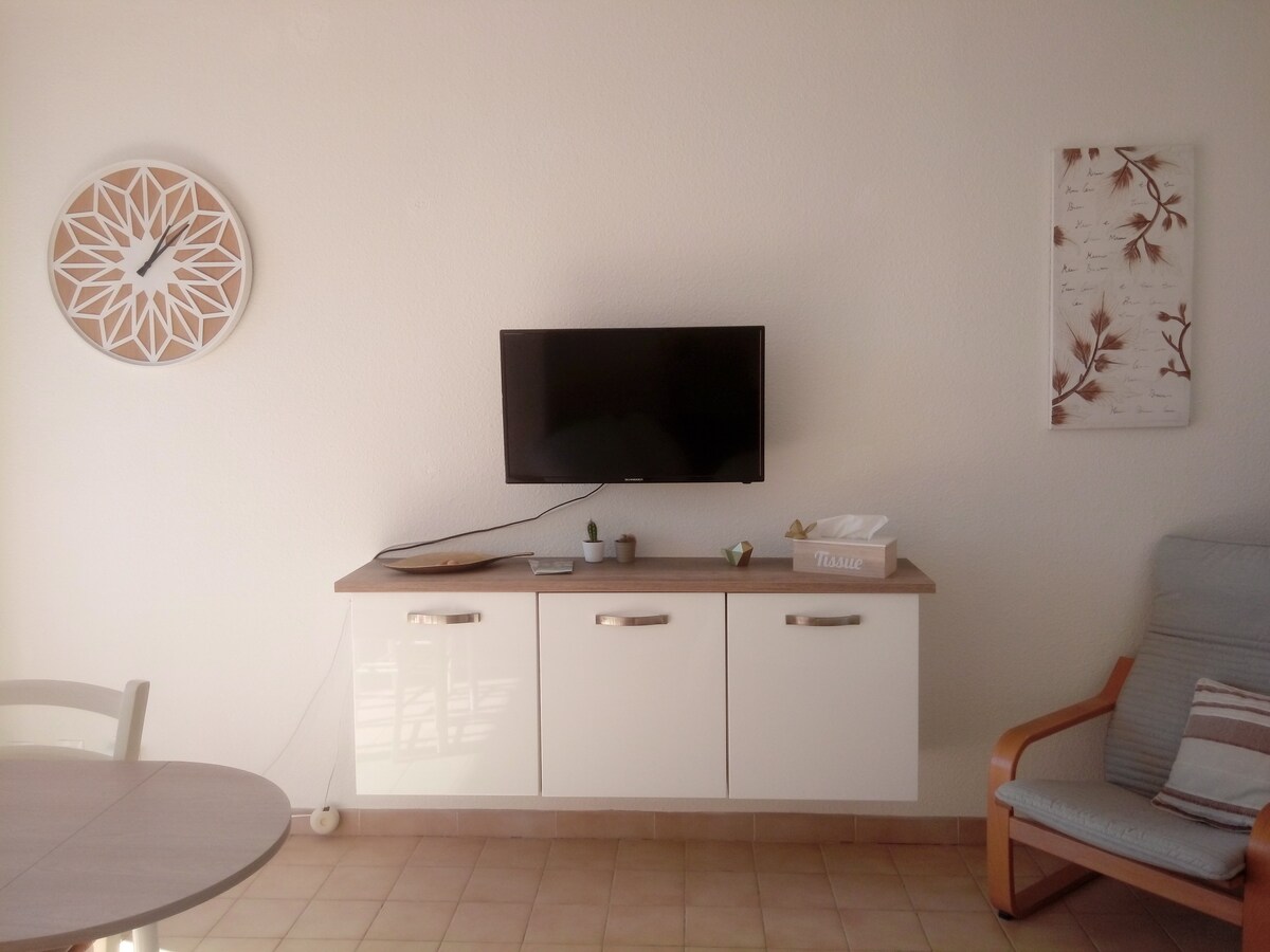 Annonce Airbnb populaire: Studio Plein Sud + Terrasse + Parking Calme Rénové à Gréoux Les Bains