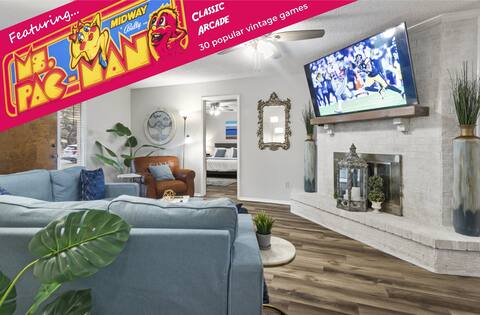 Ultimate 3 King Beds ColumbusHome w/Kitchen&Arcade