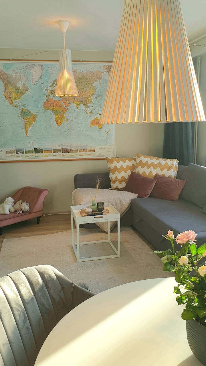 Apt Little Rose (Sauna, 46m2, 1br) - Rovaniemi