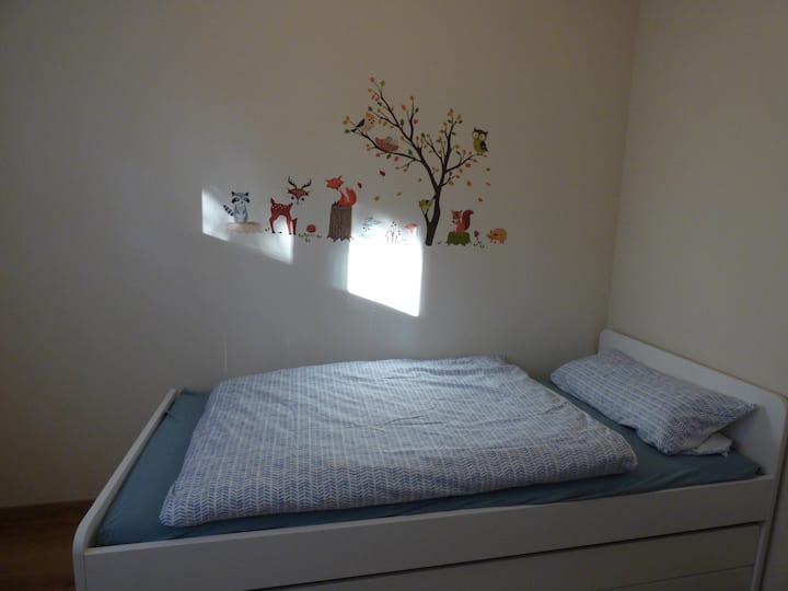 可伸缩双人床（有高度差） 