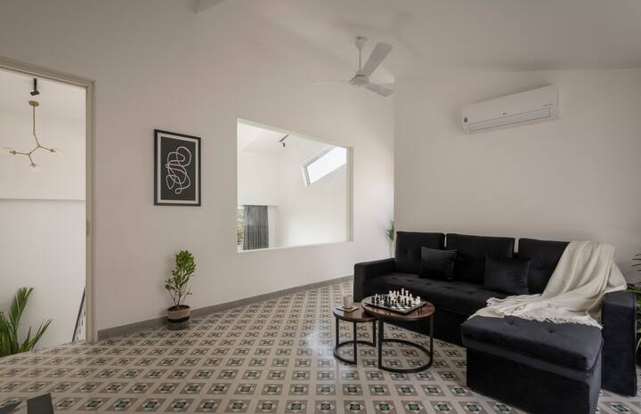 Bedroom with sofa cum bed