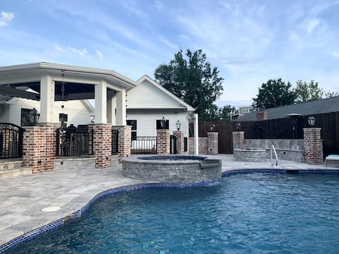 Large, kid-friendly home with pool and fenced yard