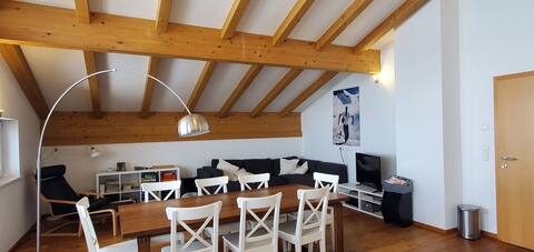 Fantastic mountain-view apartment, balcony + terrace
