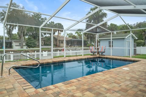 🏝Waterfront Pool & Dock, Close to Springs & Gulf🎣🌞