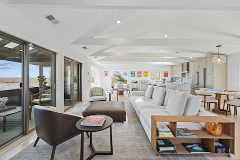 Successful Airbnb property: Designer East Hampton with Bay Views + Pool in Northwest Harbor