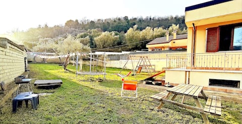 Peter's garden and lake house