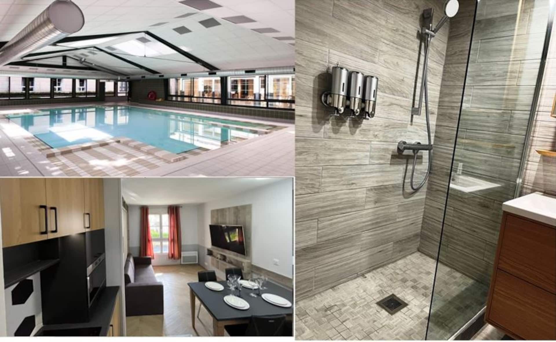 Flat 4 peoples 5 min Disneyland + Pool & Parking