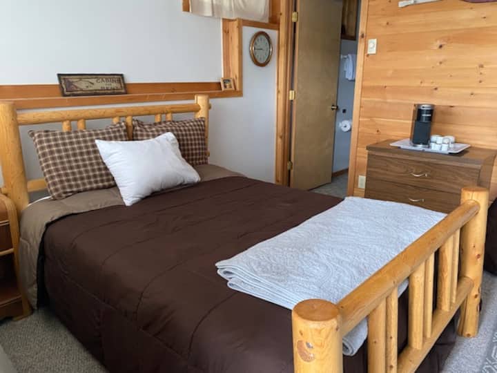Downstairs private bedroom. Includes laundry room and full bath.
