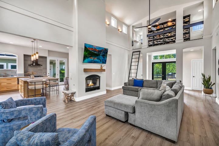 Beautiful and spacious living room with open floor plan
