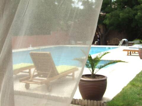 large air-conditioned home with pool