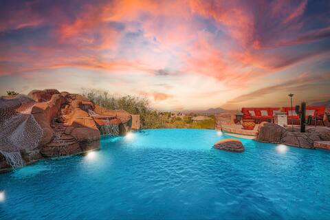 VIEWS 9400 SQ FT Mansion Infinity Slide Pool, MVIE
