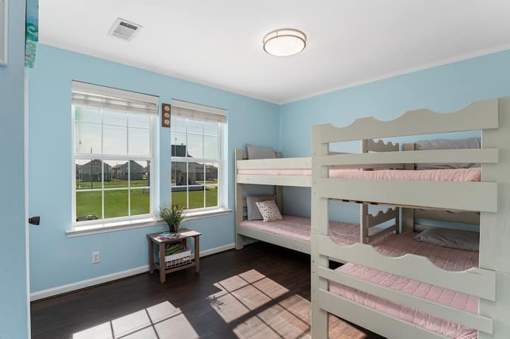 Chambre avec lits superposés, 4 lits jumeaux