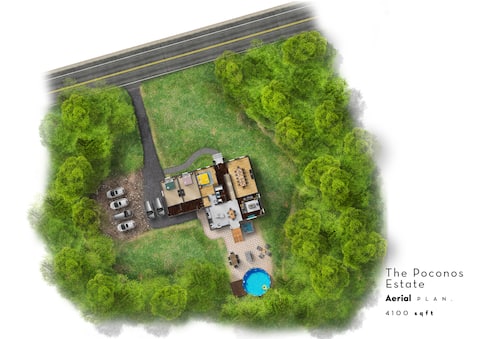 Huge Estate, Theater, Hot Tub