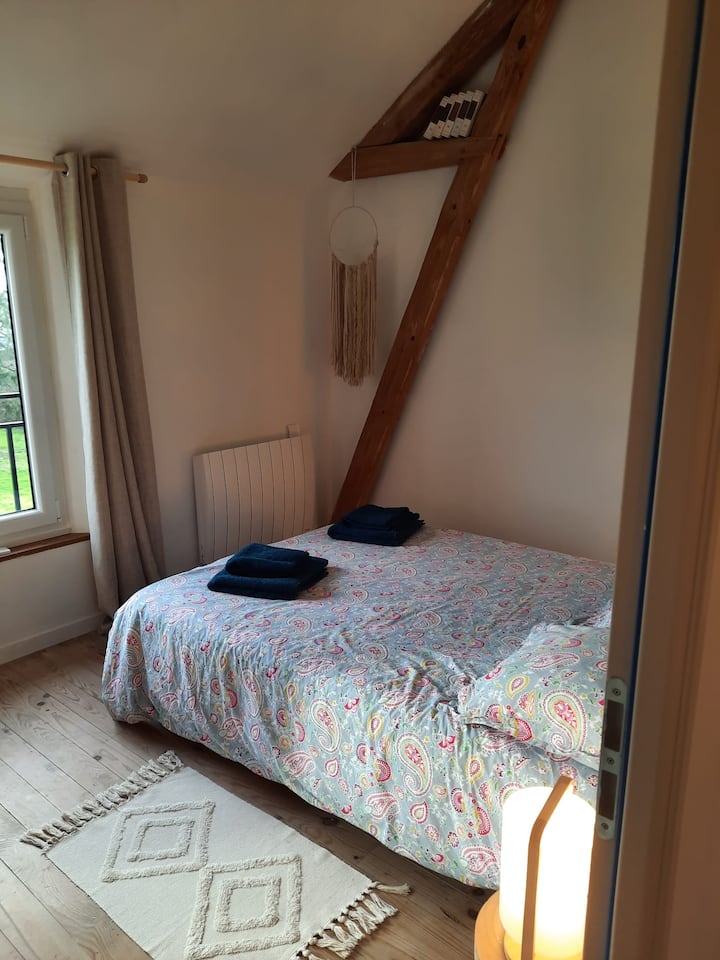 ห้องพักพร้อมเตียงขนาด 140