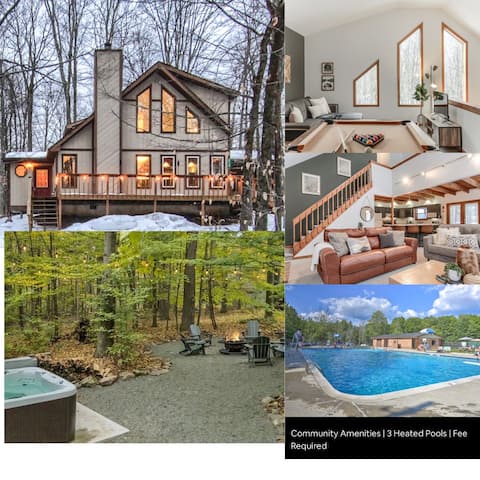 Lake Chalet w/Hot Tub, Pool Table & Fire Pit