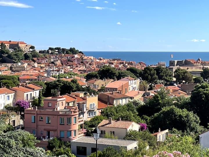 Collioure Vue Mer & Village, Terrasse Garage Fermé - Collioure