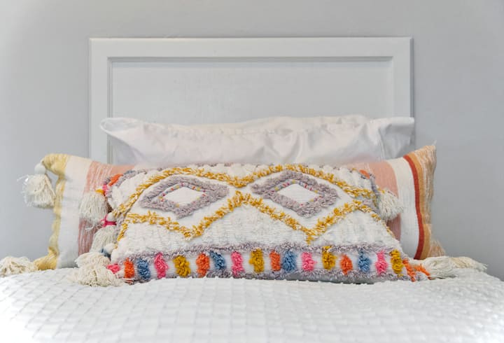 Cozy twin bed in the kids loft