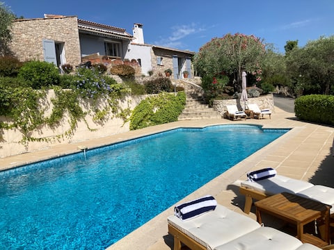 Provençal 4 bed villa, walk to Valbonne