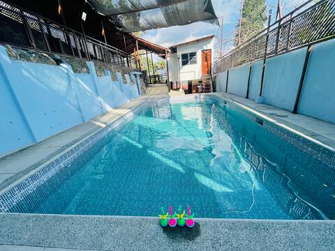 Cheerful country house with heated pool