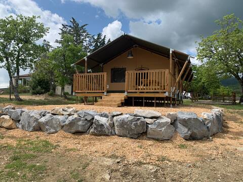 TENT LODGE SAFARI WOOD "LAVANDIN" 6 People
