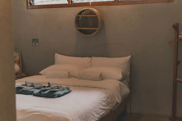 Bedroom comfortably fits for two, upon request with a pull out bed ready for set-up for an extra guest.