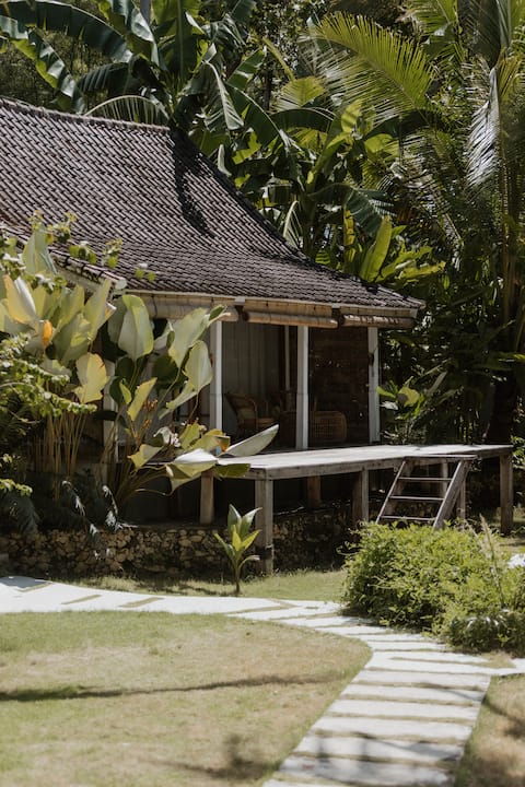 Tropical Bungalow with Pool Access & Garden