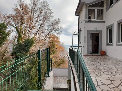 Spacious, sunny attic with sea view