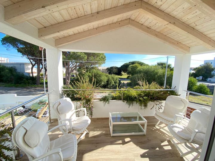 Charming villa overlooking La Caletta harbor