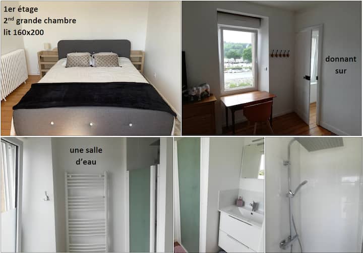Spavaća soba br. 2 s uredom i privatnom kupaonicom 
