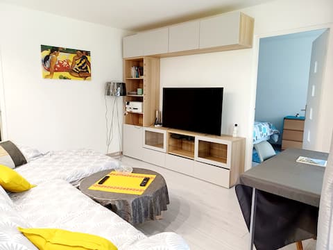 Nice family flat free parking tram T10 near Paris