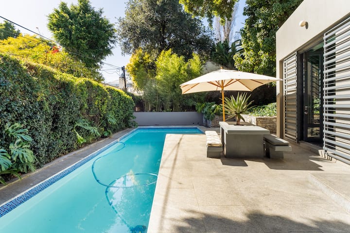 Designer two bedroom home with pool and rooftop