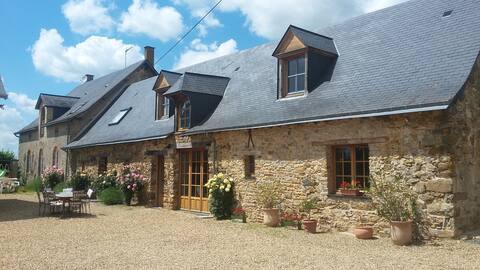 Stunning longhouse with a pool