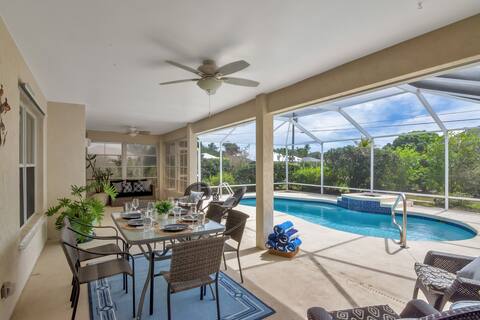 4/2 Home with Enclosed Heated Saltwater Pool