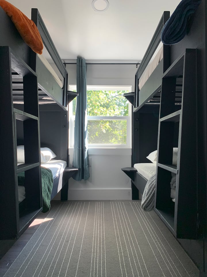 Bunk room. Bunks are single beds.