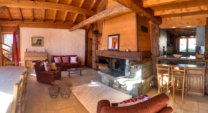 Grand Chalet Familial 16 Pers Face Aux Montagnes - Saint-Gervais-les-Bains