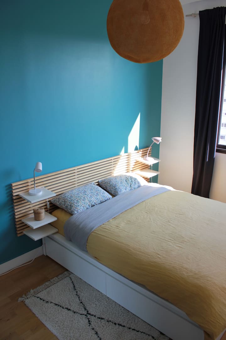 Chumba cha kulala cha 1
Kitanda 160 cm x 200 cm