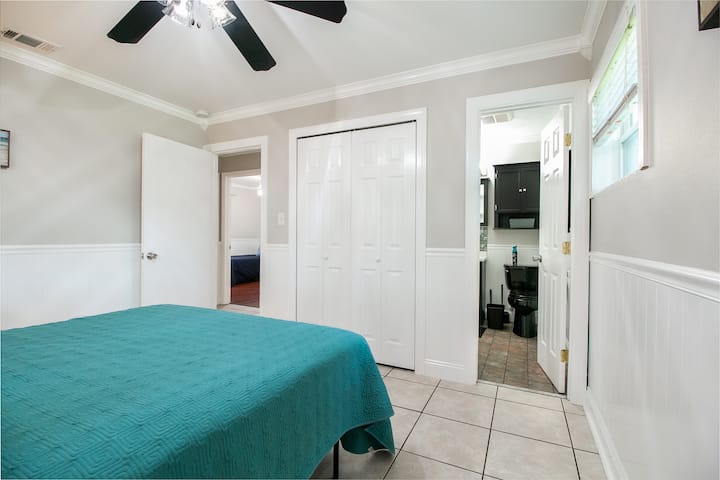 Master bedroom, large closet and ensuite bathroom.
