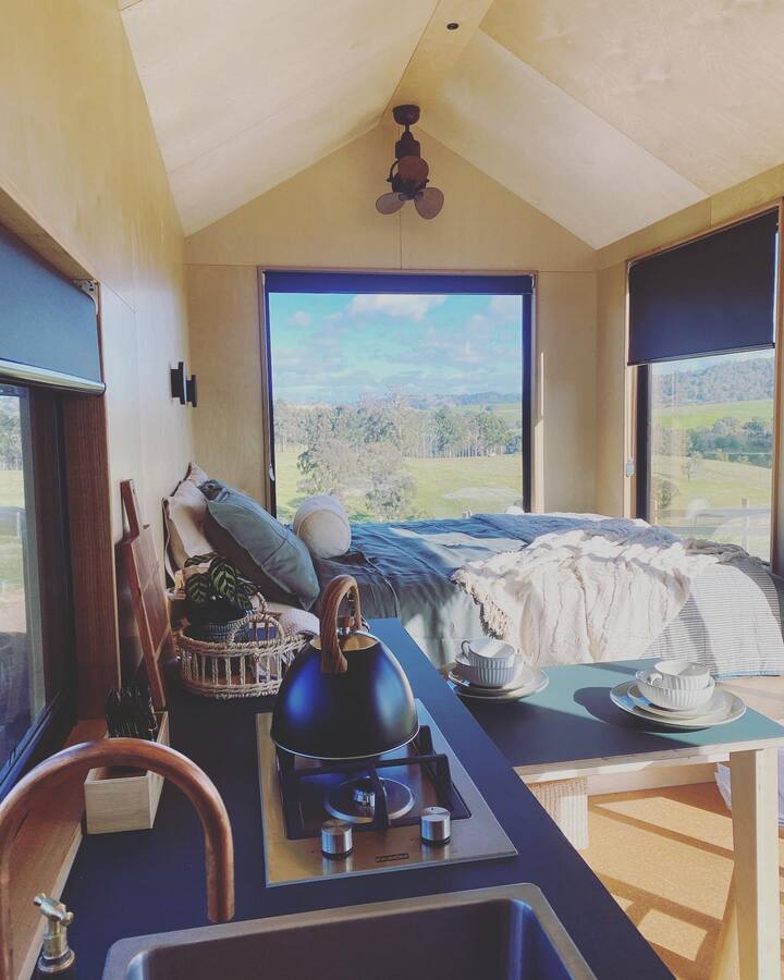 Unwind and unplug Bega Valley Offgrid farm stay Tiny houses for