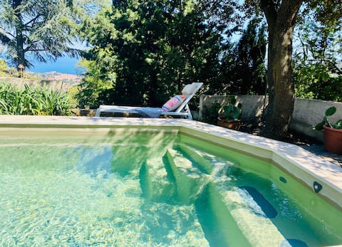 Luxurious Mas Seaview Balneo pool Collioure 12pers