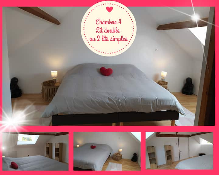 4. spavaća soba - 1 krevet za 2 osobe

Mogućnost 2 kreveta za 1 osobu