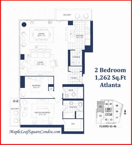 Luxury spacious 2 bed, 2 bath 43rd floor condo gallery image 5