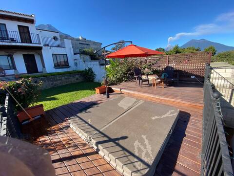 Volcano views from spacious condo