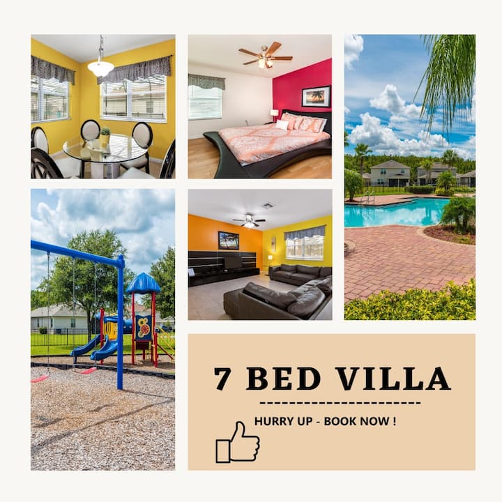 7br Premium Villa · Pool + Spa · Sleeps 16 - Florida