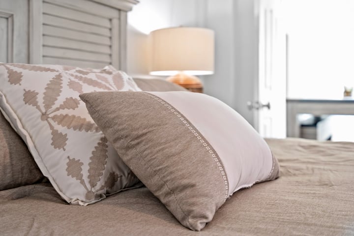 Stylish decor on this 2nd master bedroom