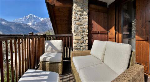 Courmayeur | Terrace with Mont Blanc view | Garage