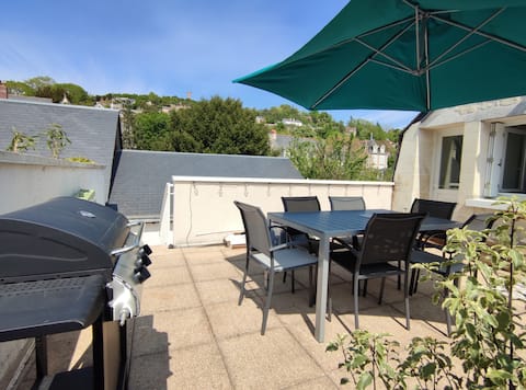 The little terrace Chinon center free parking